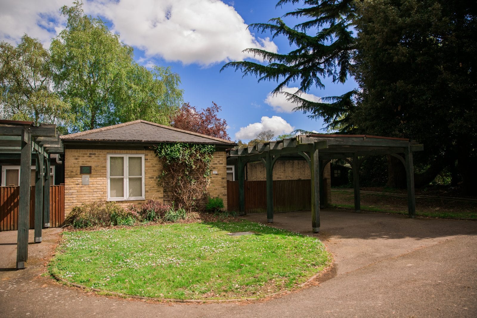 Outside the holiday bungalow