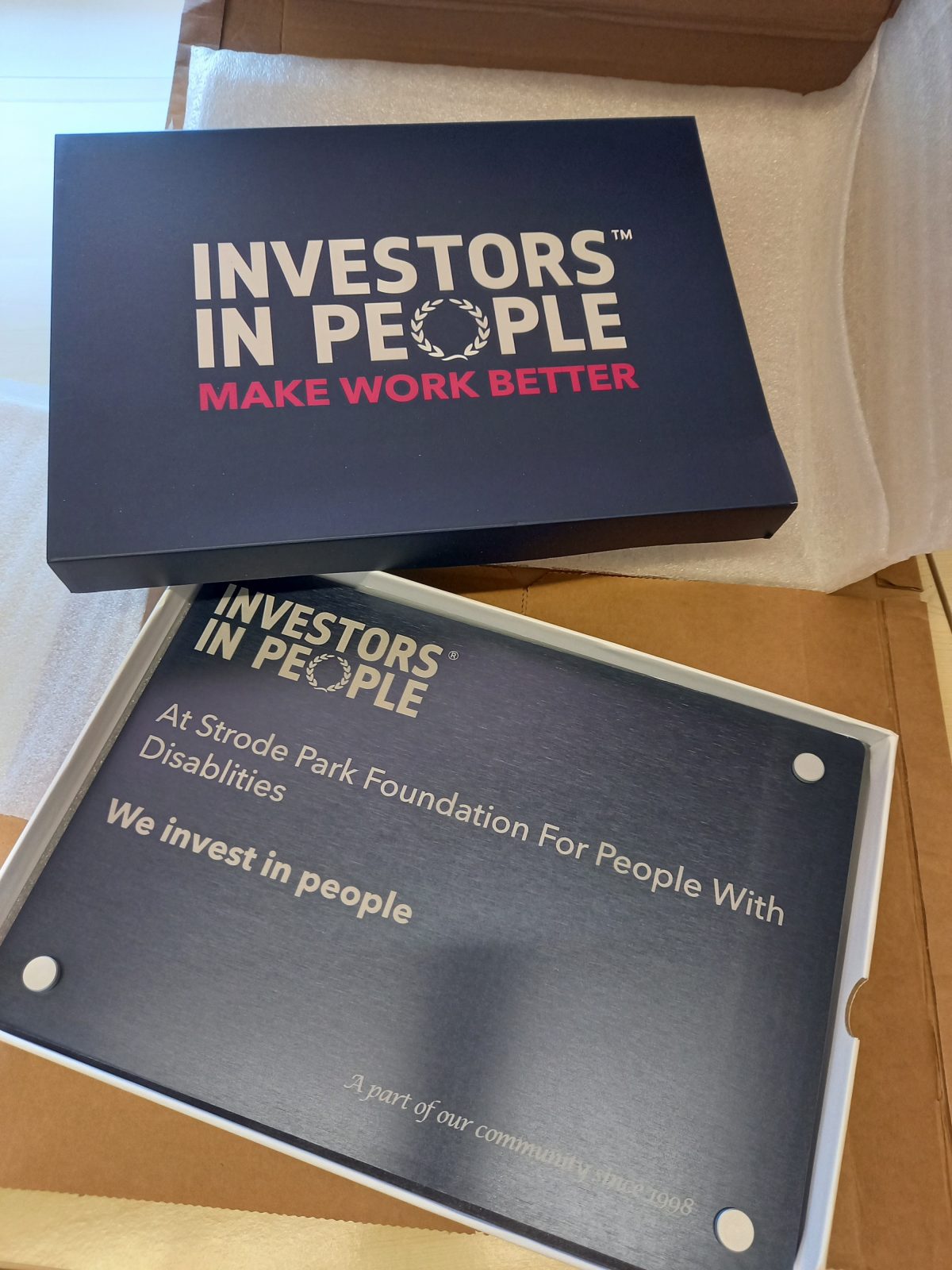 IIP plaque - Strode meets The Standard