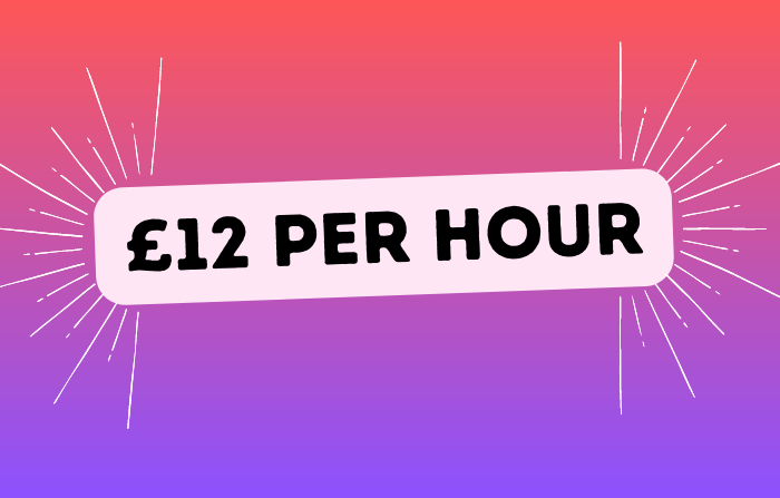 Image showing £12 per hour rate