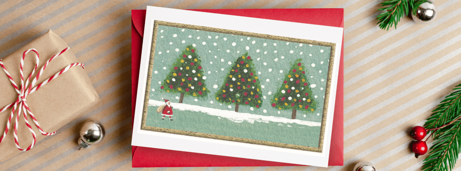 Christmas card banner