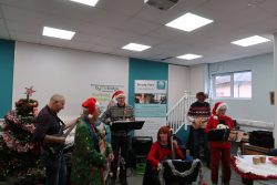 Musicians playing instruments