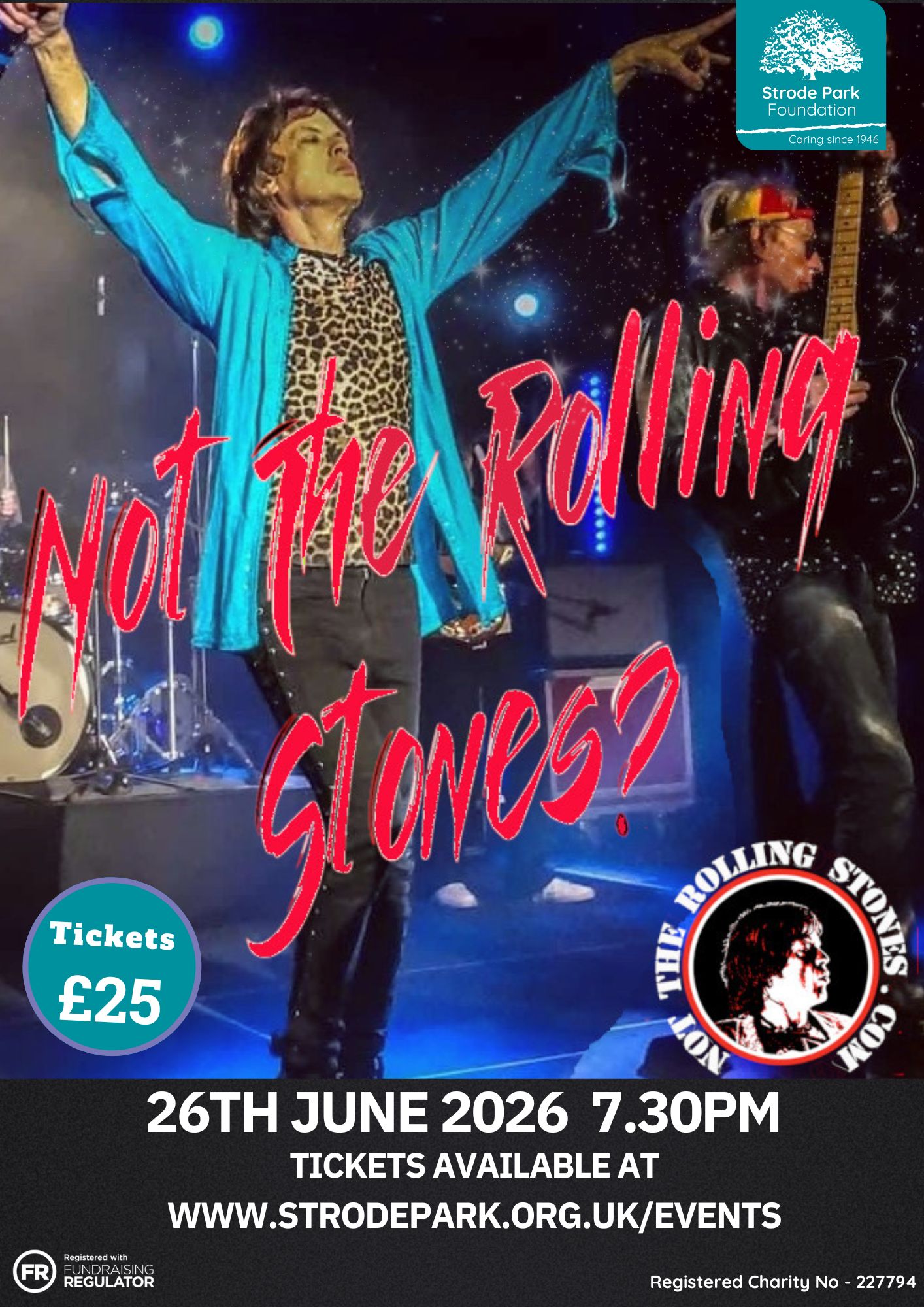 Not The Rolling Stones Man singing on stage with microphone