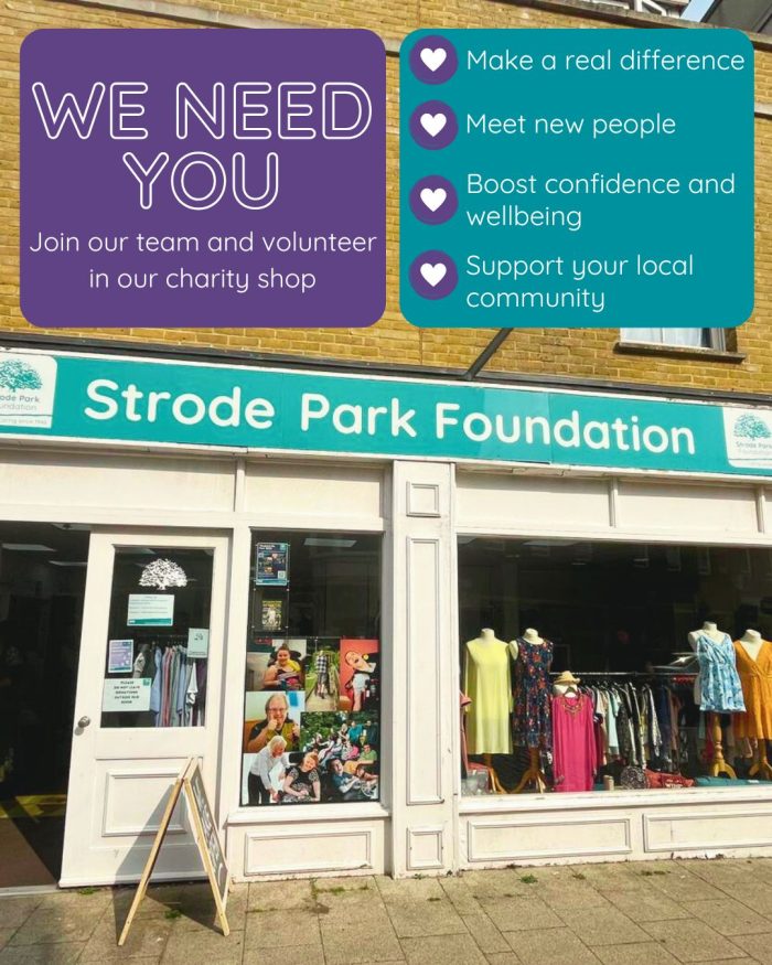 Outside of charity shop in Herne Bay