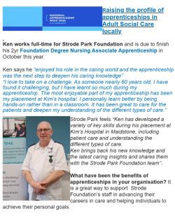 Interview article with photo of Ken