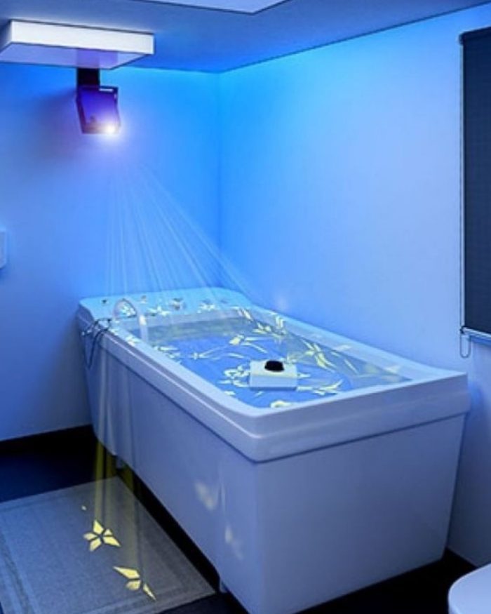 Bath with sensory light