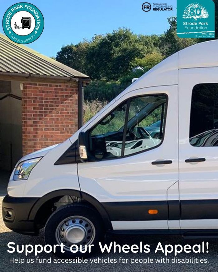 Large white accessible vehicle