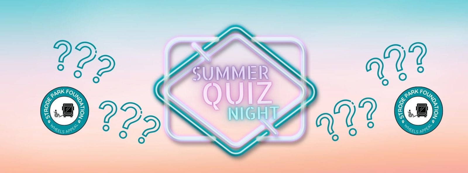Summer Quiz Night text with question marks