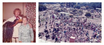 Rod Hull and Emu, with a fete ariel view photo