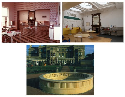 Dining room and fountain