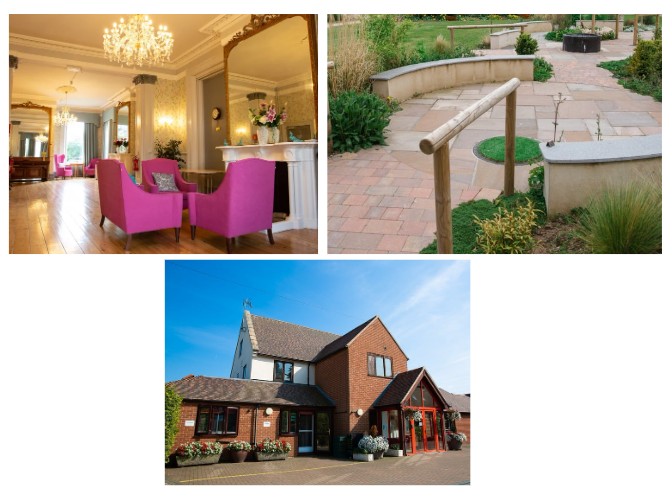 The lounge, sensory garden and Lady Dane Farmhouse